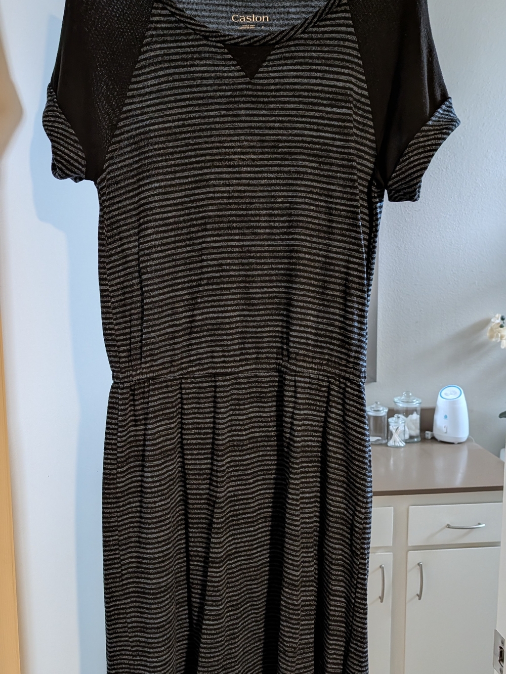 Caslon Black and Blue Striped Dress